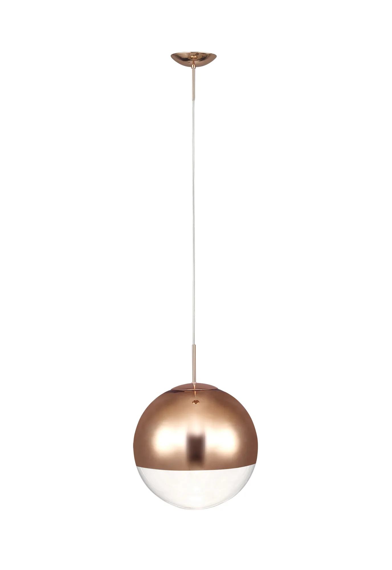 Miranda 25cm Glass Pendant 1 Light Copper D0126  Deco Miranda